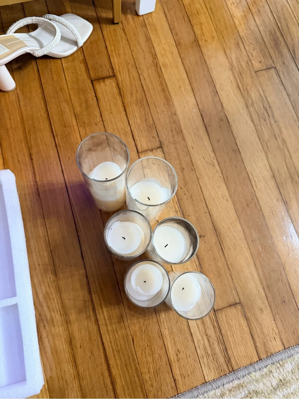 Wedding Hurricane Candles Centerpiece Sets- 4 complete sets